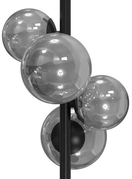 ONLI - Stolná lampa PALOMA 4xG9/10W/230V 48 cm čierna/dymová