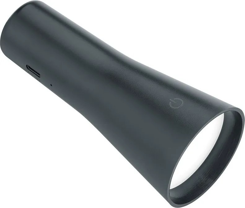 Matne čierna kovová LED stolová lampa (výška 36 cm) Maxi – Reality