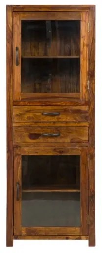 furniture-nabytek.cz - Masívna vitrína Palison dark z palisandra, lakovaná, hnedá