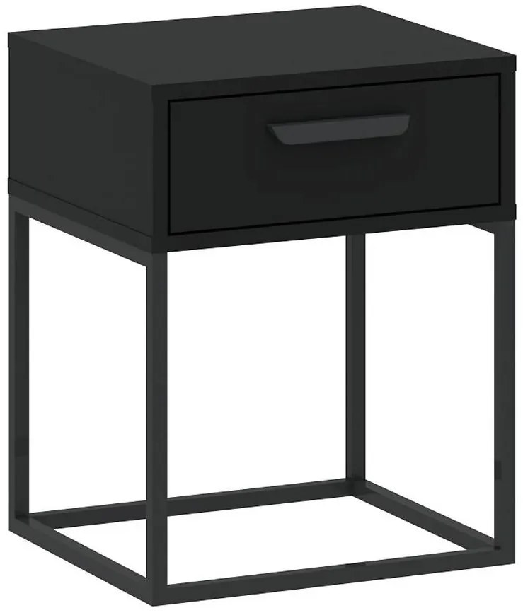 Nočný stolík 1S nízky-40 čierna