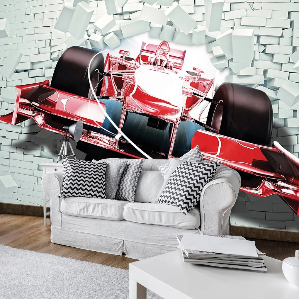 Fototapeta - Červené formuly 1 3D F1 (254x184 cm)