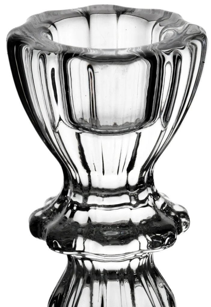 Skleněný svícen PATRICIA 7,5x11 cm čirý