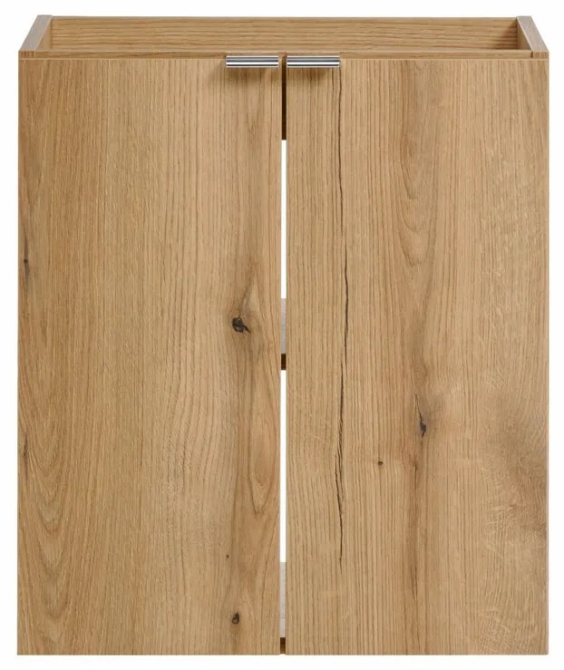 Závěsná skříňka pod umyvadlo Nova Oak s deskou 50 cm dub evoke/černá