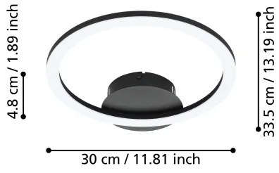 Eglo 900323 - LED Stmievateľné stropné svietidlo PARRAPOS-Z LED/15W/230V