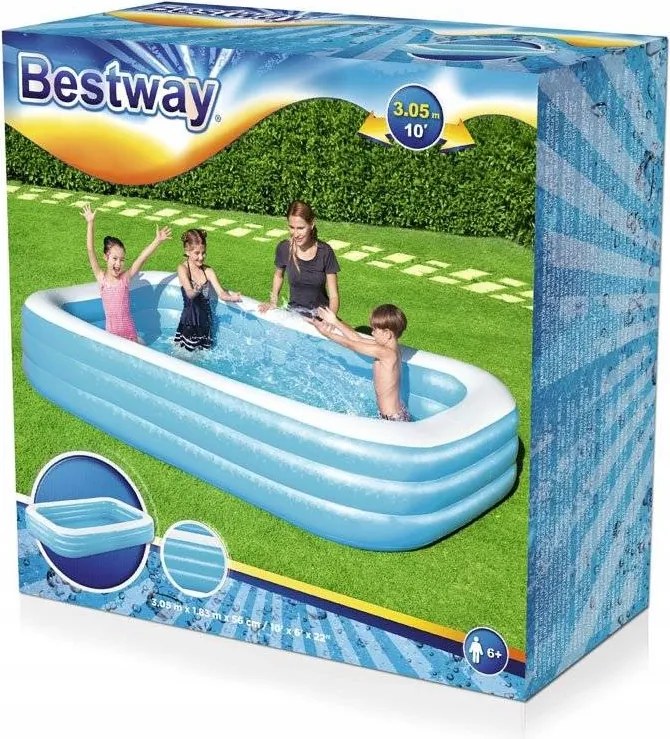Nafukovateľný Bazén Pre Deti 305X183X56 CM Bestway 54009 Kryt