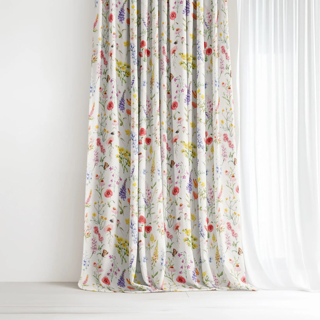 Goldea dekoračný záves valencia - rozkvetlá lúka 240x135 cm