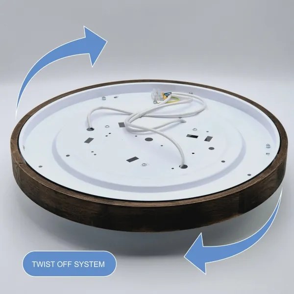 Brilagi - LED Stropné svietidlo CARVALHO SLIM 3xE27/60W/230V dub orech pr. 47 cm