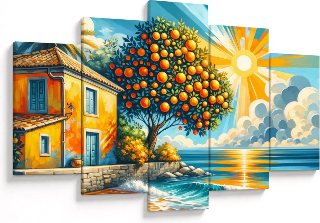 Obraz - Dom s pomarančmi I. (150x105 cm)
