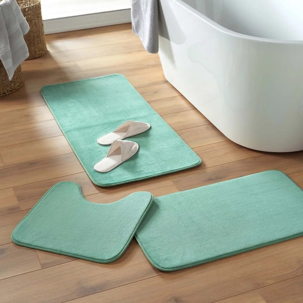 Tyrkysovomodrá kúpeľňová predložka 50x120 cm Vitamine – douceur d'intérieur