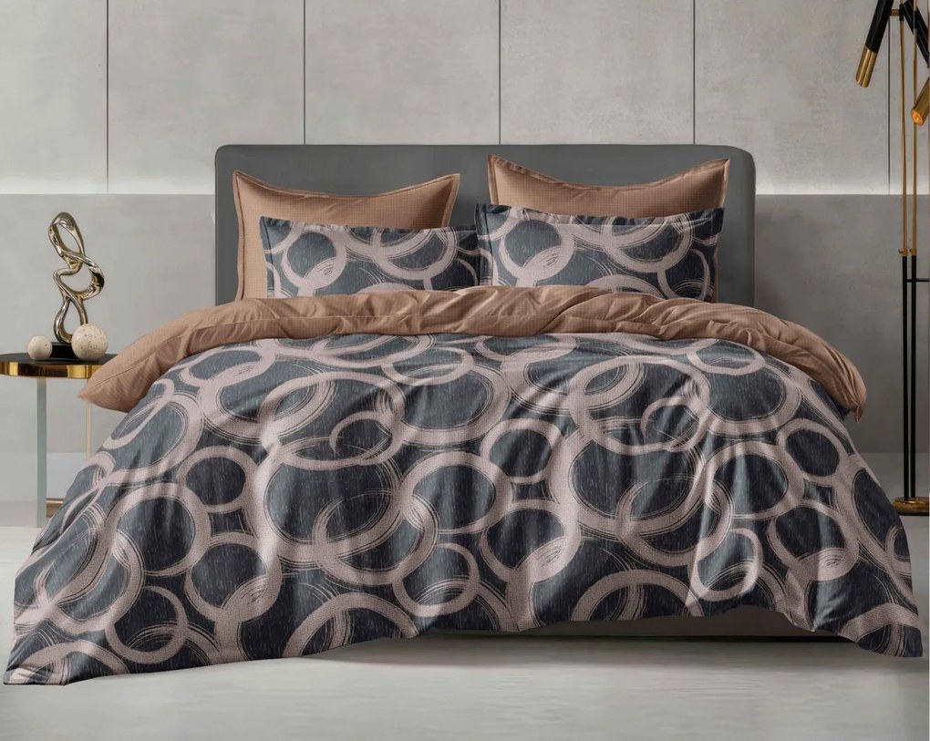 Mikroflanelové obliečky BRUSARI sive-hnedé Rozmer obliečky: 70 x 80 cm | 140 x 200 cm