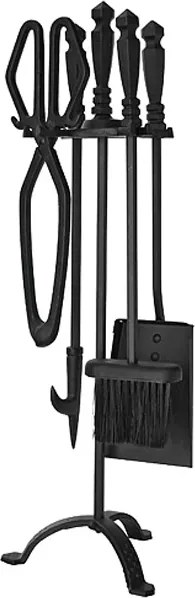Sada kutáč Homefire FT24B, ku krbu, 4 dielna, čierna, 60 cm