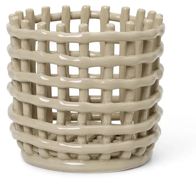 Keramický košík Ceramic Basket, malý – kašmírový