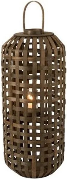 Tmavo hnedá drevená lampáš Toinette - Ø 41,5 * 95 cm