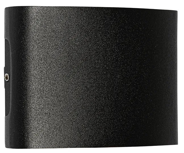 Vonkajšia nástenná lampa čierna vrátane LED 4-žiarovkové IP54 - Silly