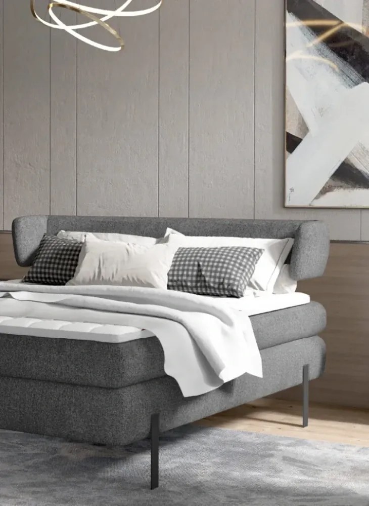 Boxspring posteľ HOMELY I. Šírka postele: 140x200cm, Cenová skupina látky: casual 2cs