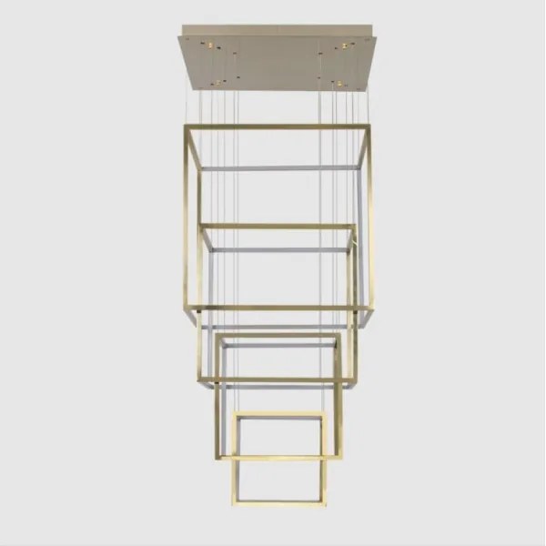 Azzardo AZ3140 - LED Stmievateľný luster na lanku OPERA LED/329W/230V zlatá