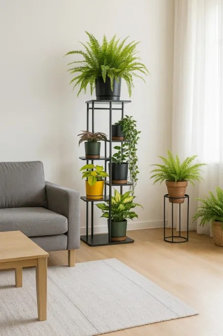 Stojan na kvety MONDO čierny