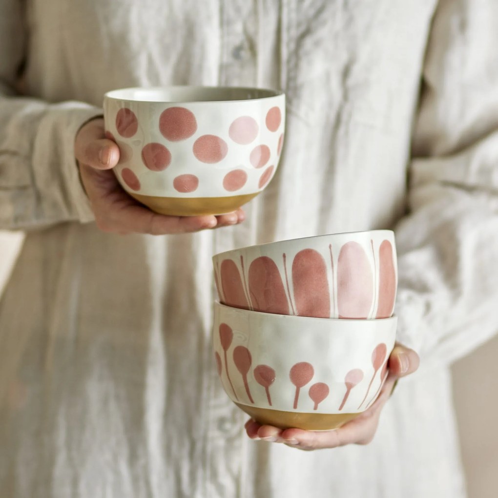 Bloomingville Keramická miska Linora Rose 580 ml C