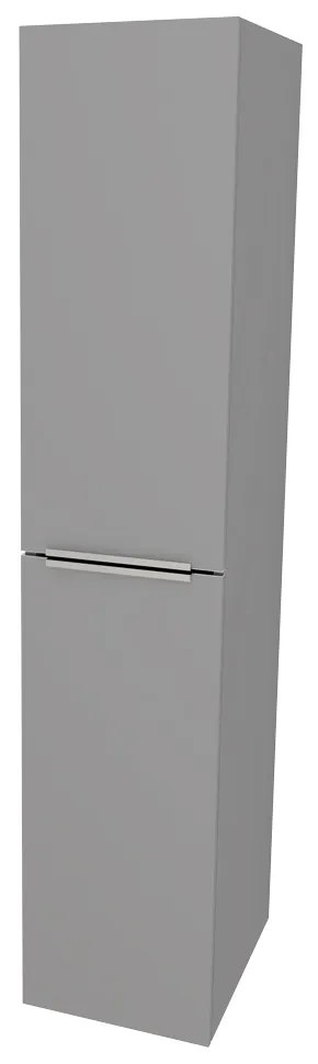 Mereo, Mereo Mailo, kúpeľňová skrinka vysoká 170 cm, chróm madlo, Multidecor, Šedá supermat, MER-CN594LPSEDA