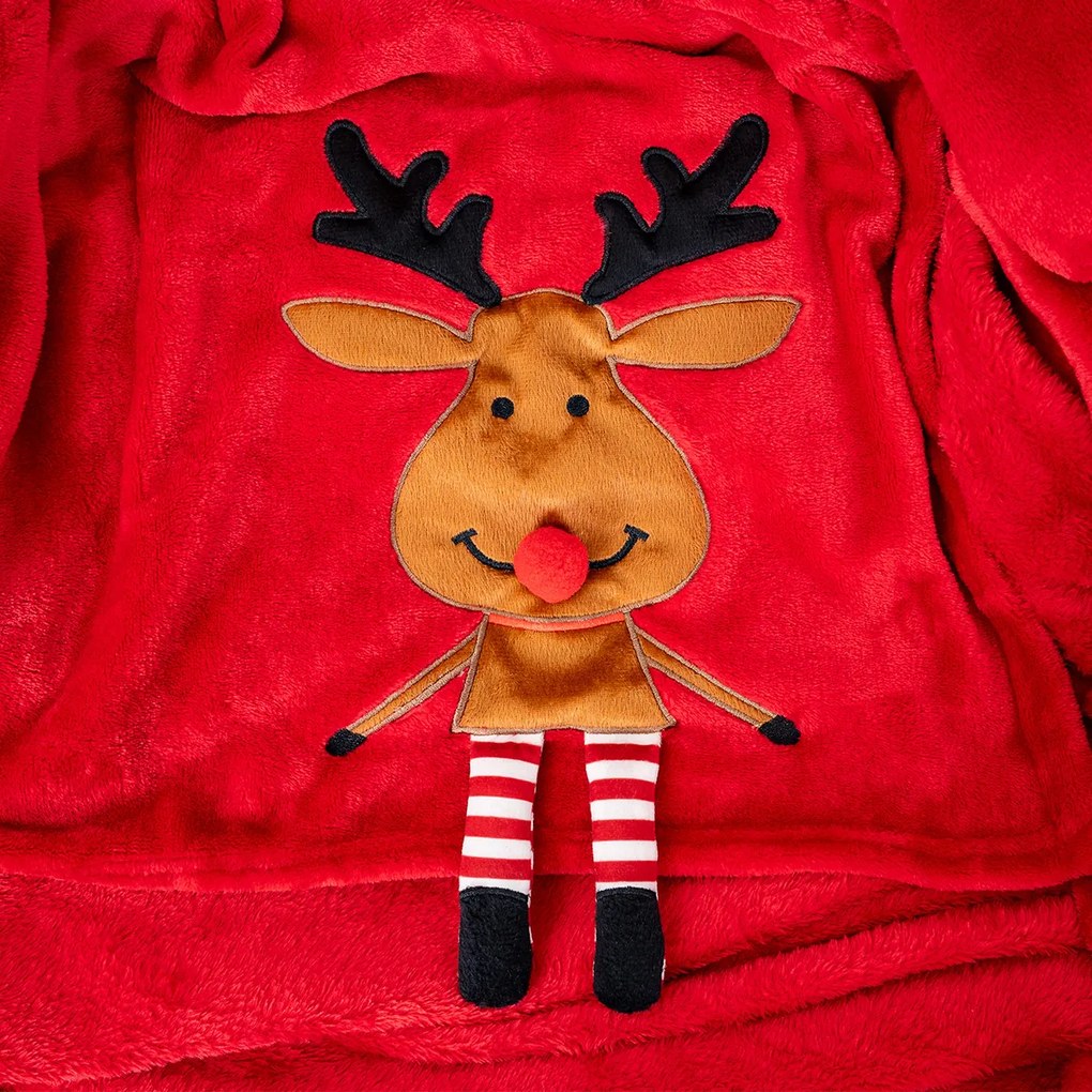 4Home Vianočná deka Happy Reindeer, 150 x 200 cm
