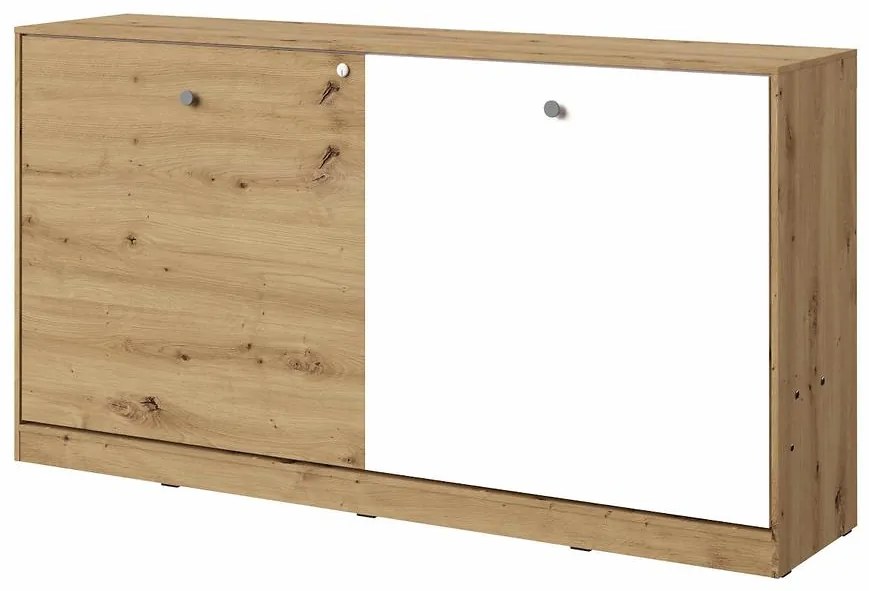 Sklápacia posteľ  horizontálne Nero 16  – Šedá Mat