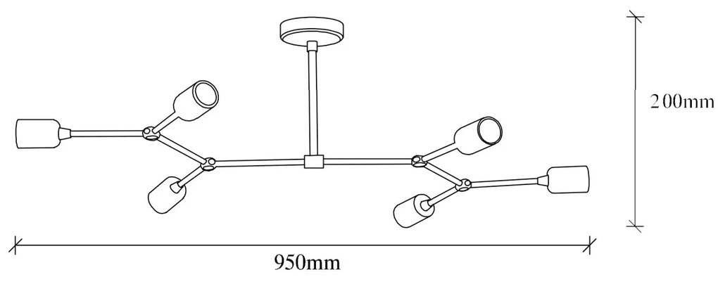 Stropní svítidlo SPARROW III černé