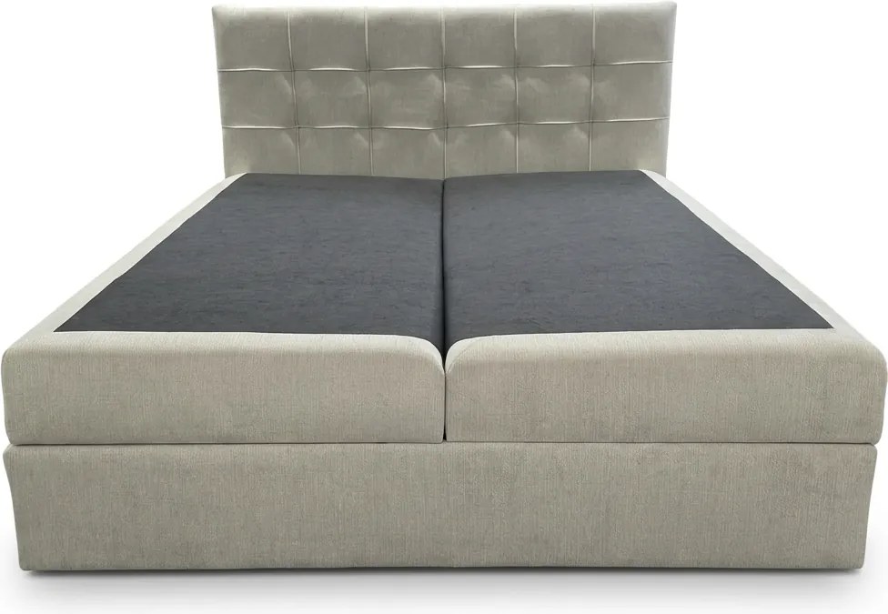 Čalúnená posteľ boxspring DIRELIS VIBE 140x200 cm krémová Matrac: Bonell pružinová matrac