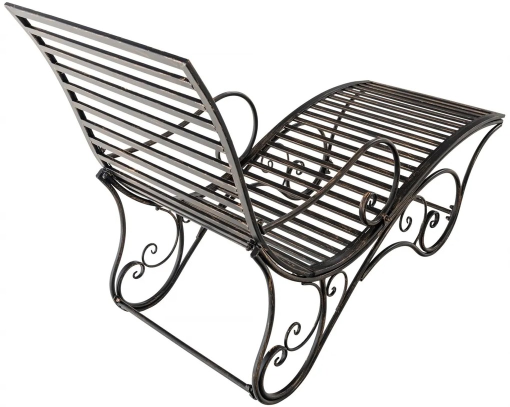 Kovová záhradné lehátko Amiens - Bronzová