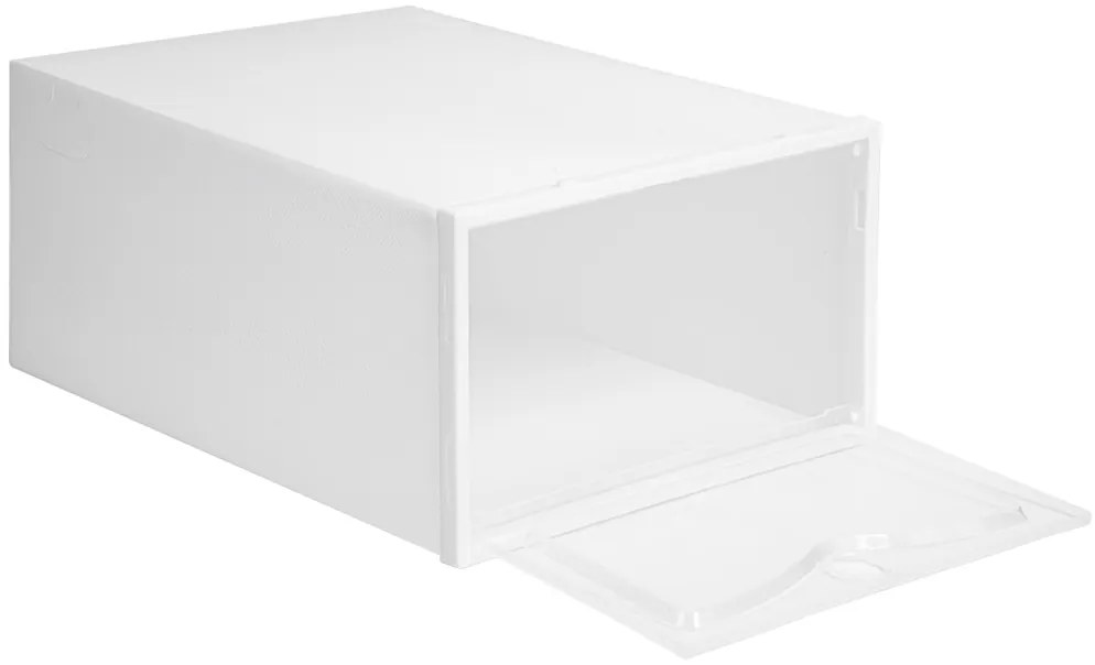 Súprava 10 ks boxov na topánky OSLO biela