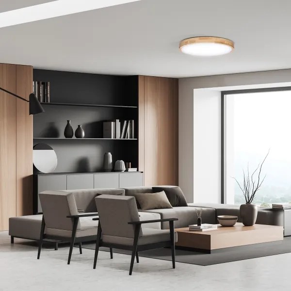 Solight WO8009- LED Stm. svietidlo SOLID OAK LED/48W/230V 3000-6500K pr. 39 cm+DO