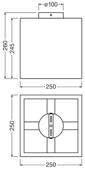 Ledvance - Stropné svietidlo DECOR CARDBOARD 1xE27/15W/230V 25x25 cm