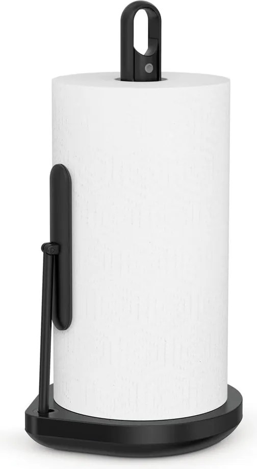 Matne čierny oceľový držiak na kuchynské utierky – simplehuman