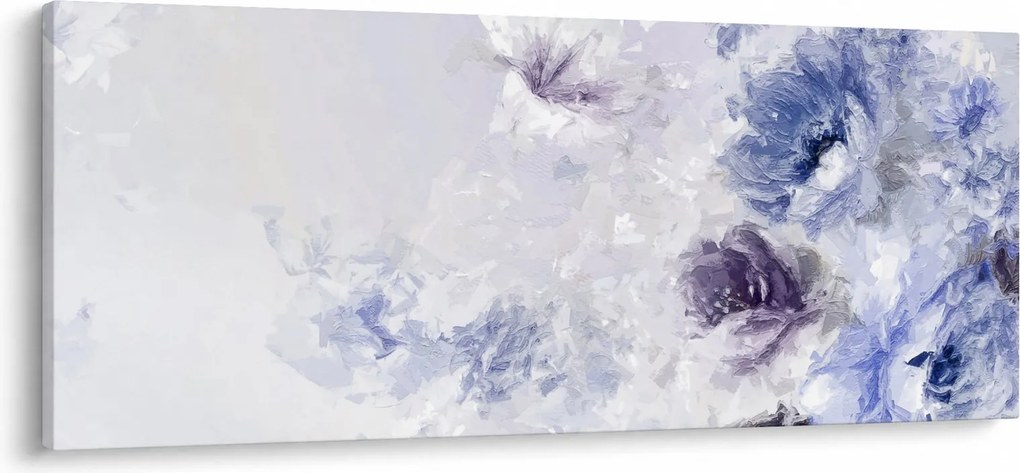 Obraz - Kvety, textúrovaná maľba (120x50 cm)
