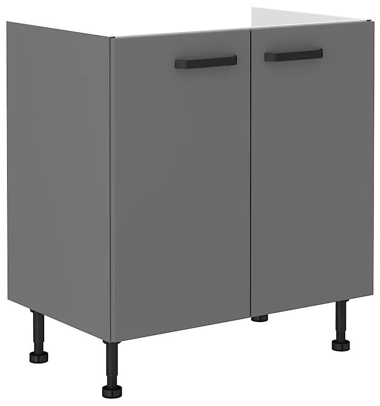 Kuchynská skrinka NESSA antracitová 80zl 2f bb