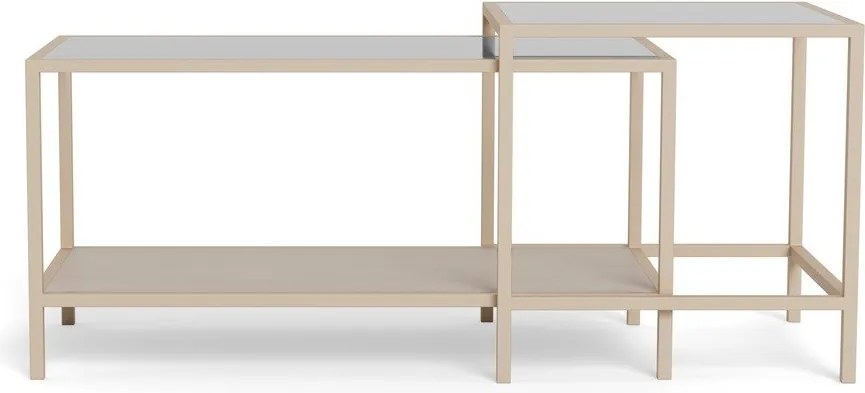 Sivé oceľové konferenčné stolíky v súprave 2 ks 50x90 cm Seaford – Actona