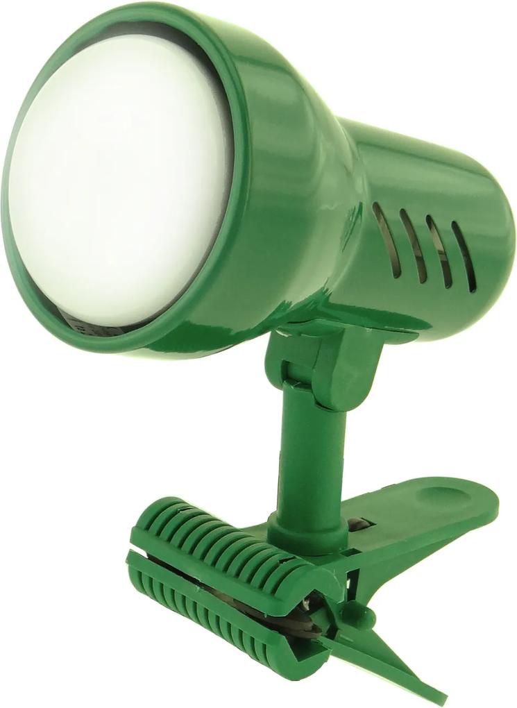 Lampička s klipem E14 malá zelená