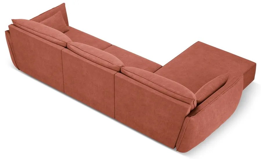 Červená rohová pohovka (ľavý roh) Vanda - Mazzini Sofas