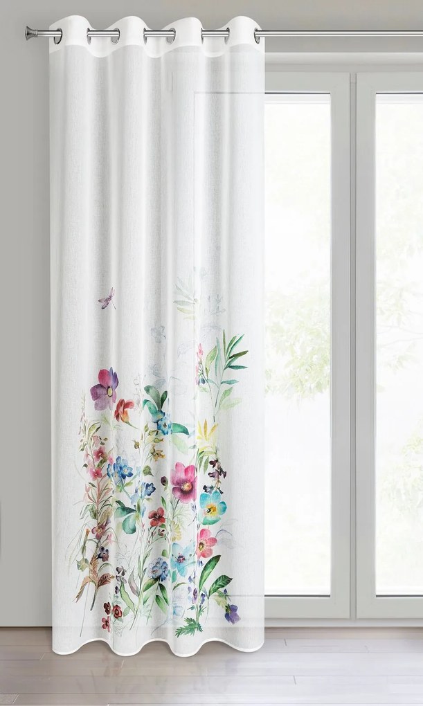 ZÁCLONA NA KRÚŽKOCH SPRING 140X250 CM VZOROVANÁ