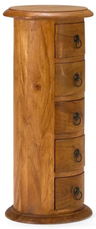 furniture-nabytek.cz - Masivní komoda Texas z akácie, lakovaná, přírodní – 32×32×76 cm