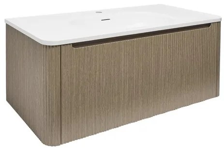 Kúpeľňová skrinka s umývadlom Naturel Austen 119x47,5x45 cm clear brown mat AUSTEN120CB