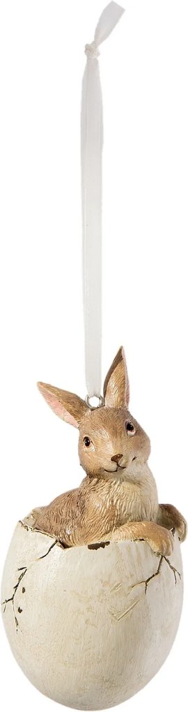 Závesná veľkonočný dekorácie zajačik vo vajíčku - Ø 5 * 11 cm