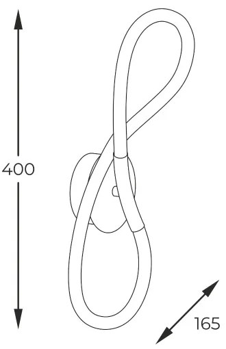 Zuma Line 20006W-BK - LED Nástenné svietidlo BALBO LED/14W/230V 3000/4000/6000K