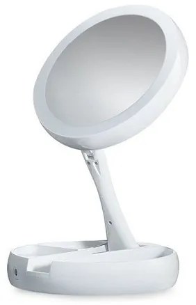 VER 15568 Skladacie kozmetické zväčšovacie zrkadlo s LED podsvietením