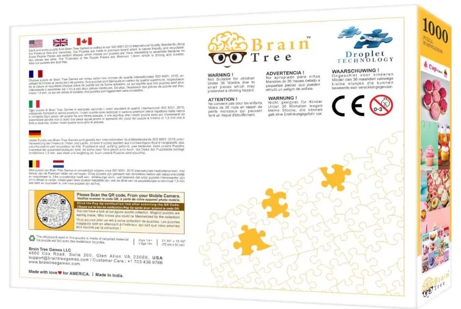 Brain Tree Puzzle Tortičky Cupcakes 1000 dielikov