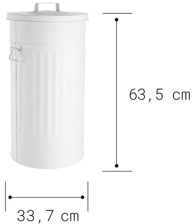 ZINC Odpadkový kôš "Oskar" 40 l - biela