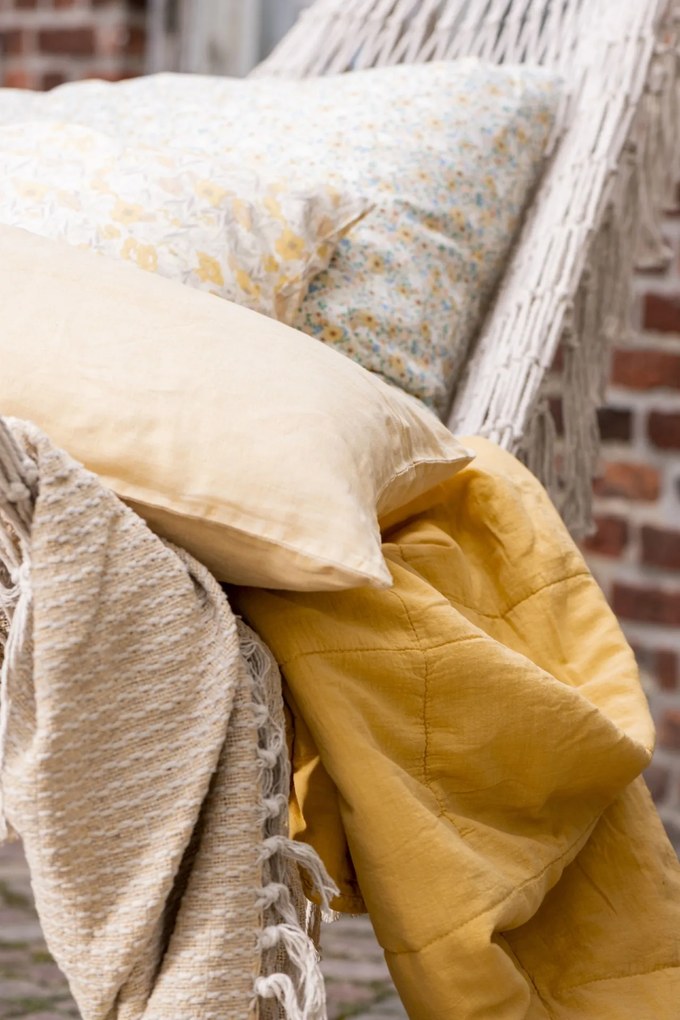 Ib Laursen Prešívaný pléd Lemon Drop 130 × 180 cm