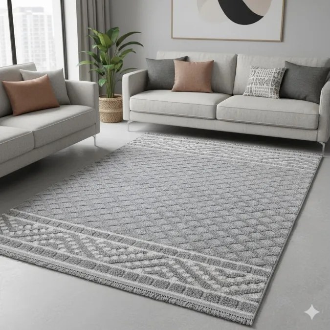 DC Koberec Milano 027 sivá krémová Rozmer: 160×220 cm