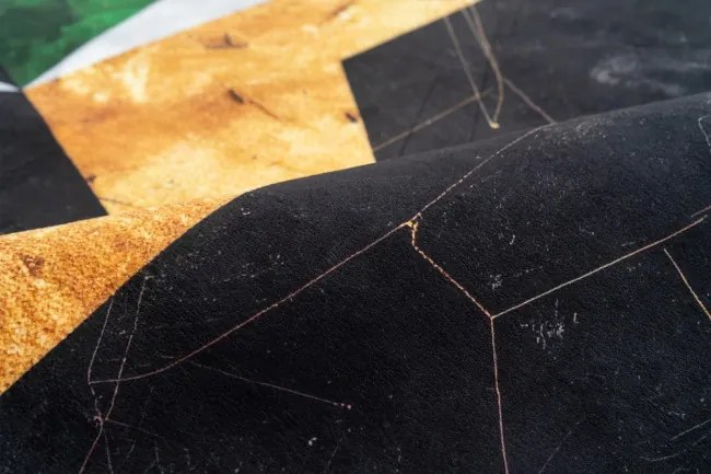 Protišmykový koberec NOVO mramor / zelený