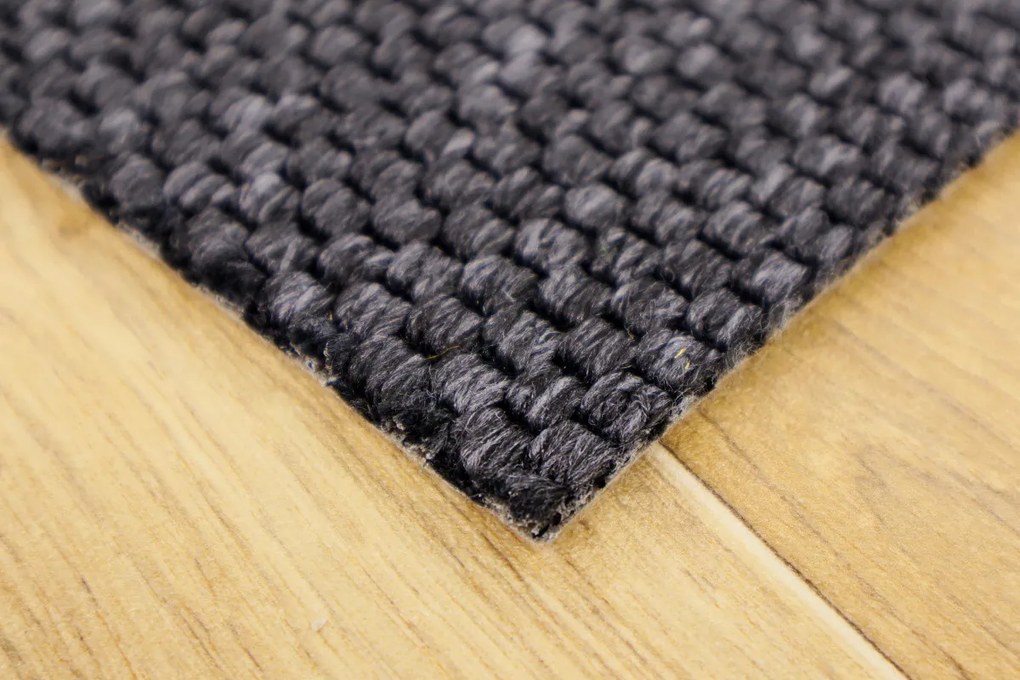 Timzo, Metrážny koberec Nature antracit - neúčtujeme odrezky z role, na mieru, šíře 1,33m,1m,2m,3m,4m,5m,na mieru, neúčtujeme odrezky, šedá, filc, chodba / predsieň