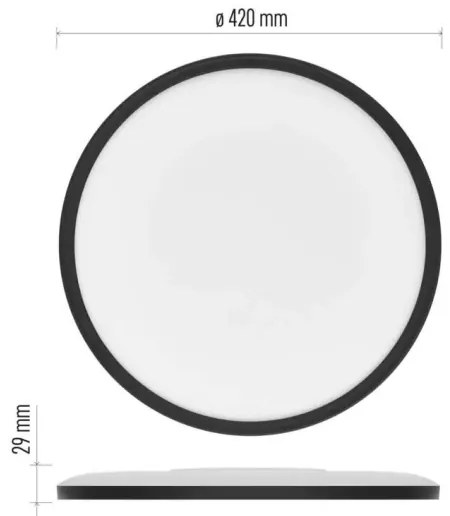 LED Stropné svietidlo FLORI LED/22W/230V 4000K čierna pr. 42 cm